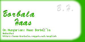 borbala haas business card